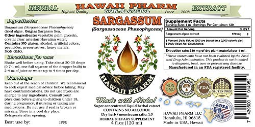 Frasco de extracto líquido de Sargazo sin alcohol
