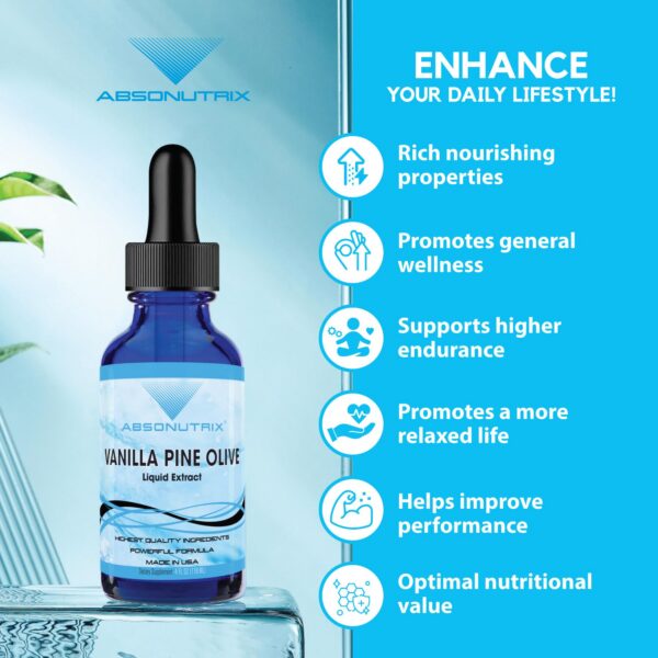 Frasco con extracto natural Vainilla Pine Olive Absonutrix 4 oz
