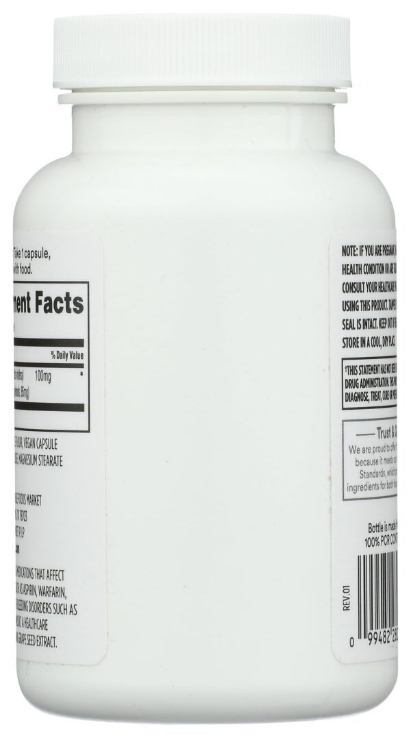 Frasco extracto semilla uva Whole Foods Market 120 cápsulas