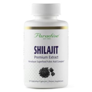 Version 1.0.0 Frasco de extracto de Shilajit Paradise Herbs 60 cápsulas vegetales