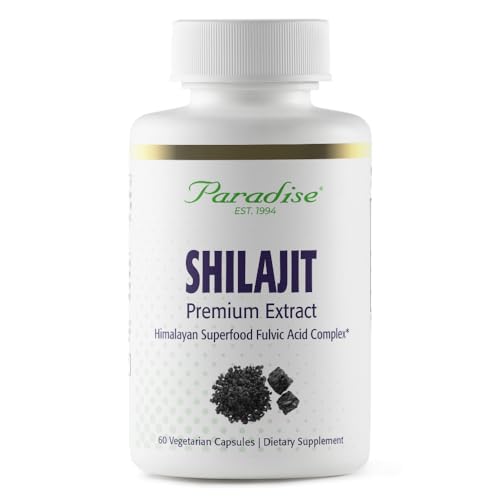 Version 1.0.0 Frasco de extracto de Shilajit Paradise Herbs 60 cápsulas vegetales