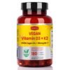 Frasco FAMILI+ vitamina D3 y K2 vegana 180 cápsulas con aceite MCT