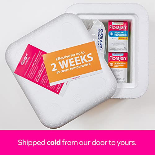 Frasco Florajen probióticos acidófilos para salud digestiva