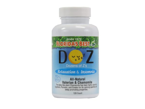 Frasco FLORIDA'S BEST suplemento para sueño 120 cápsulas