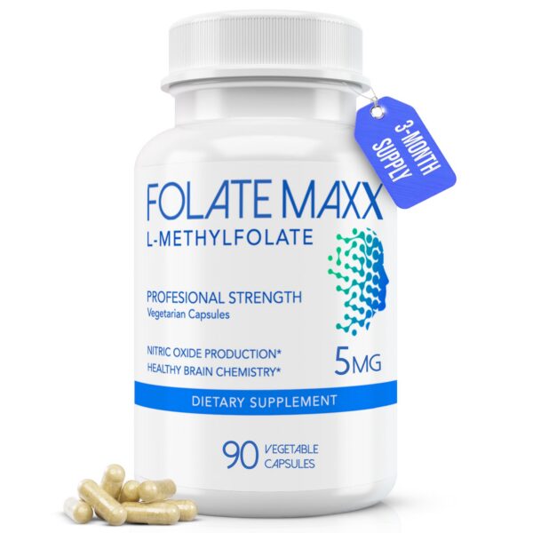 Version 1.0.0 Frasco FolateMaxx L-Methylfolate 5 mg cápsulas