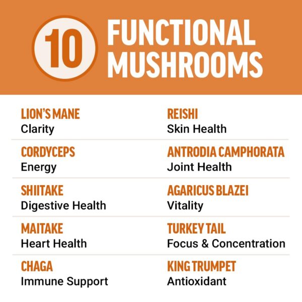 Version 1.0.0 Frasco Force Factor Modern Mushrooms hongos naturales
