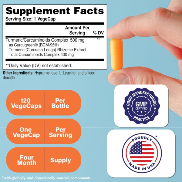 Frasco frente Health Thru Nutrition cúrcuma 500mg