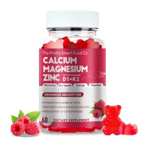 Version 1.0.0 Frasco frontal de gomitas calcio magnesio zinc frambuesa