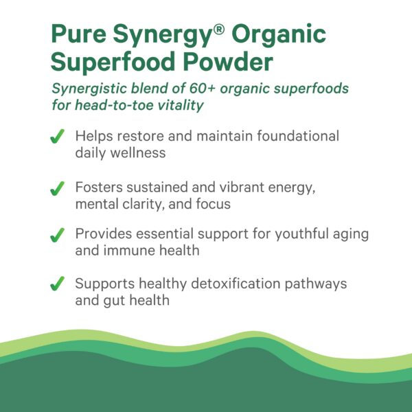 Frasco frontal PURE SYNERGY polvo superalimentos 12.5 oz
