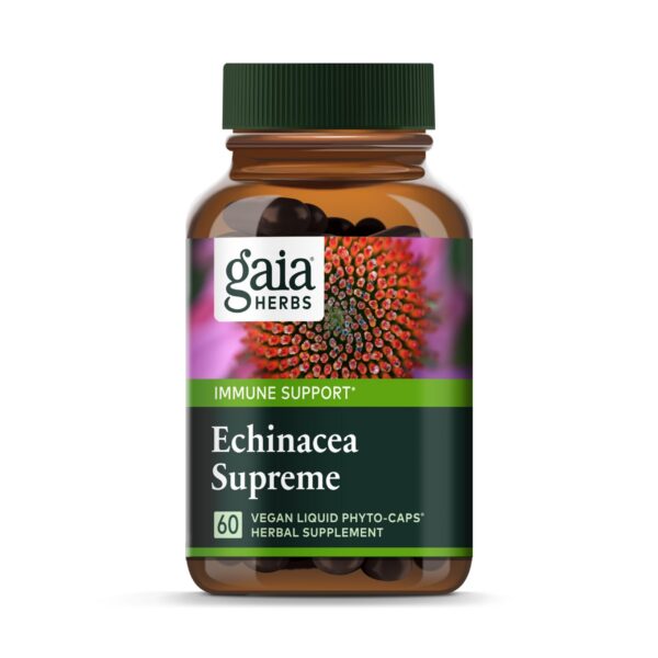 Version 1.0.0 Frasco Gaia Herbs Echinacea Supreme 60 cápsulas veganas