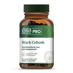 Version 1.0.0 Frasco Gaia Herbs PRO Cohosh Negro 60 cápsulas líquidas