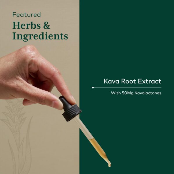 Frasco Gaia Herbs Pro Kava 2 fl oz lado