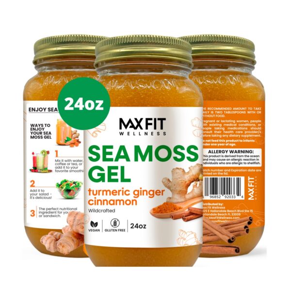 Version 1.0.0 Frasco de gel de musgo marino dorado MAX FIT 24 oz