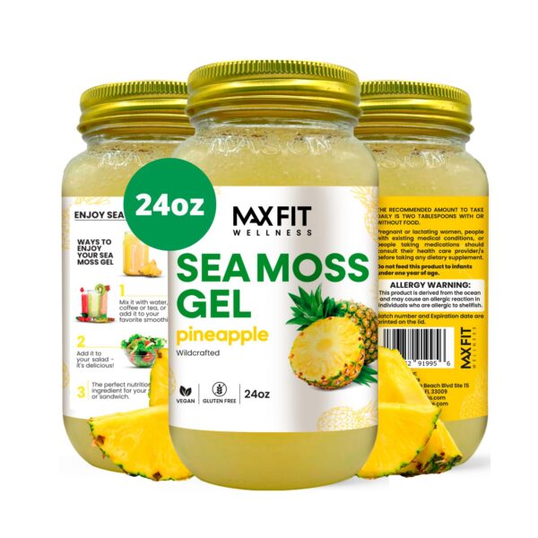 Frasco con gel de musgo marino MAX FIT 24 oz