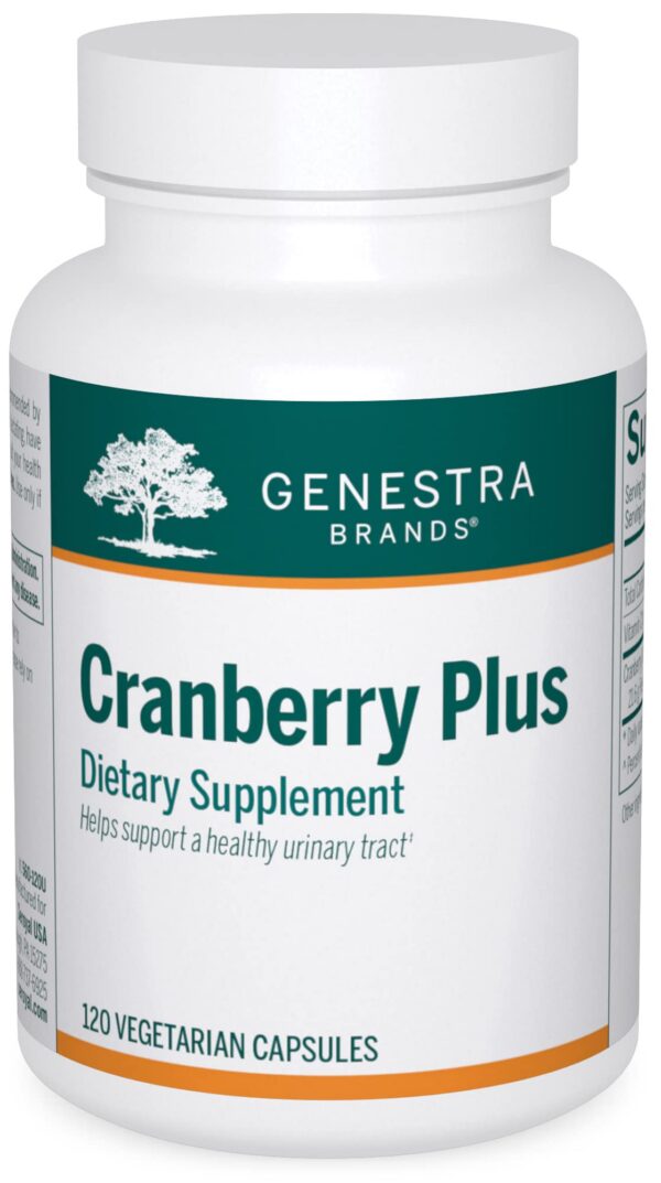 Frasco Genestra Cranberry Plus 120 cápsulas para salud urinaria
