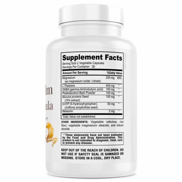 Version 1.0.0 Frasco Genius Herbals fórmula calmante para dormir