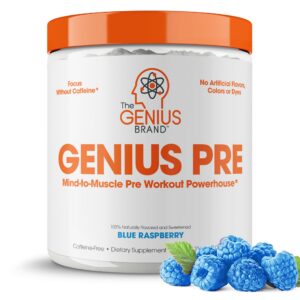 Genius Pre Workout sabor Blue Raspberry frasco