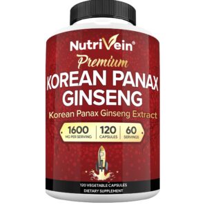 Frasco Ginseng rojo coreano Nutrivein 1600mg