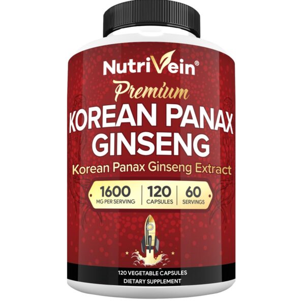 Version 1.0.0 Frasco Ginseng rojo coreano Nutrivein 1600mg