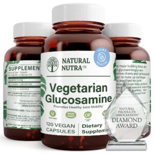 Frasco de glucosamina vegana Natural Nutra 120 cápsulas