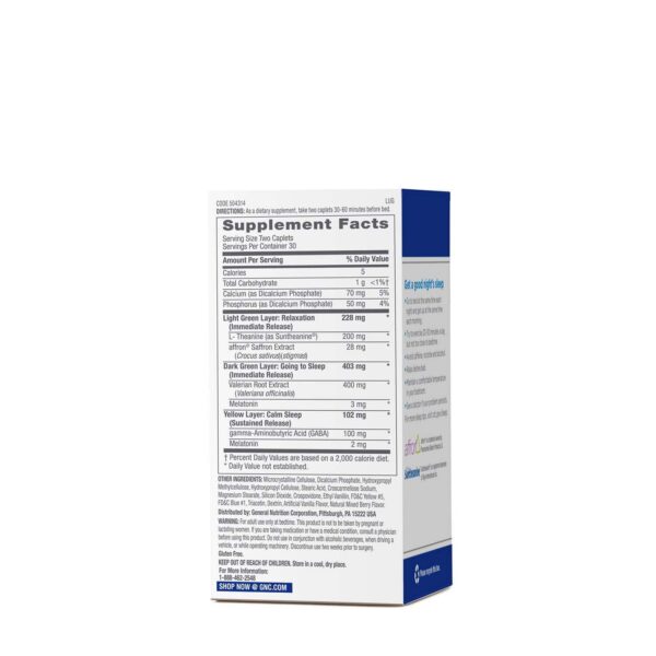 Frasco GNC Tri-Sleep para sueño relajante y calmado