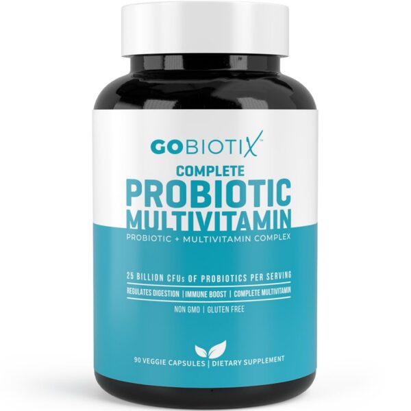 Frasco GOBIOTIX multivitamínico con probióticos 90 cápsulas