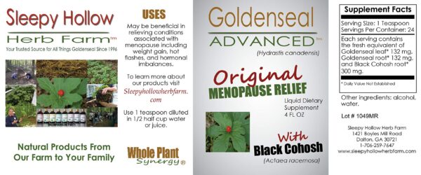 Version 1.0.0 Frasco de goldenseal para menopausia de Sleepy Hollow Herb Farm