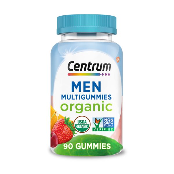 Version 1.0.0 Frasco gomas multivitaminas orgánicas hombres Centrum 90 unidades