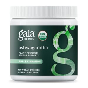 Frasco Gomitas Ashwagandha Gaia Herbs orgánicas 120 unidades