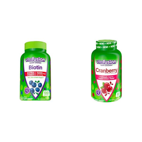 Frasco gomitas biotina extra fuerza 5000mcg Vitafusion