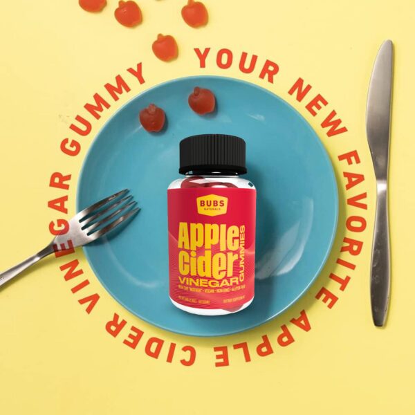 Frasco gomitas BUBS Naturals ACV veganas y sin gluten