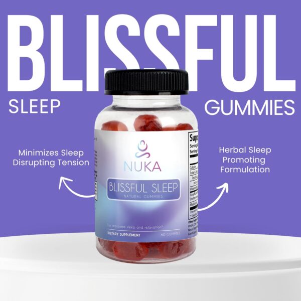 Version 1.0.0 Frasco gomitas para dormir NUKA Blissful Sleep veganas