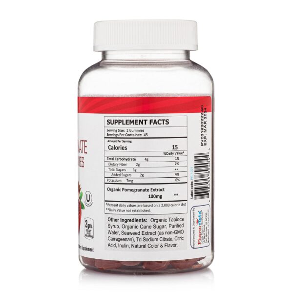 Version 1.0.0 Frasco gomitas fibrosas Pharmvista granada veganas