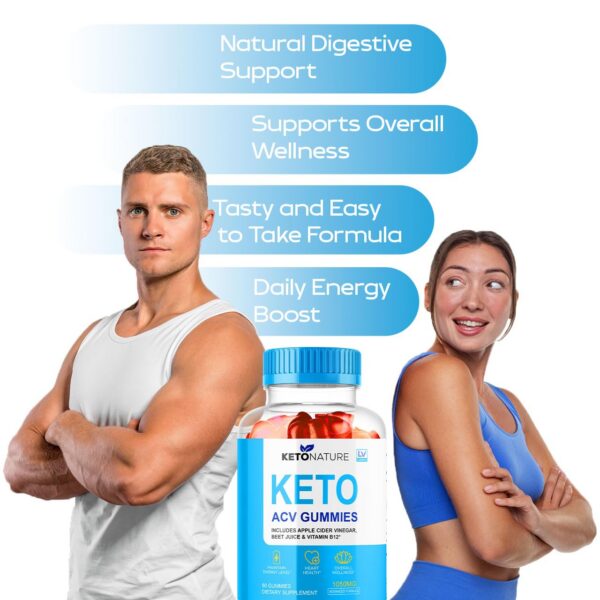 Frasco gomitas Keto Nature ACV vista frontal