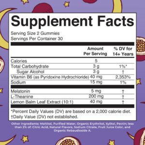Version 1.0.0 Frasco gomitas melatonina con bálsamo de limón y vitamina b6