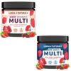 Frasco con gomitas multivitamínicas Llama Naturals sabor fresa