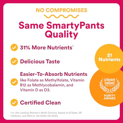 Frasco de gomitas multivitamínicas para mujer marca SmartyPants