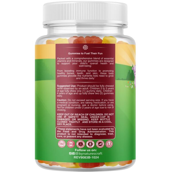 Frasco de gomitas multivitamínicas Natures Craft para niños