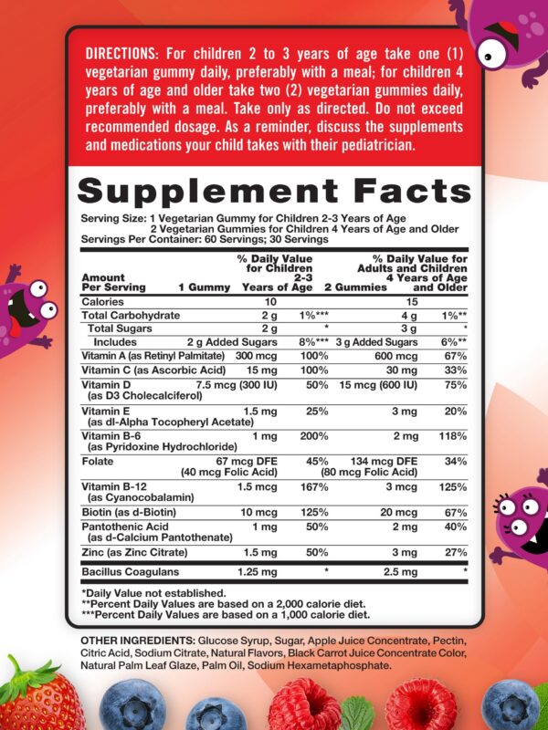 Frasco de gomitas multivitamínicas con probióticos Nature's Truth