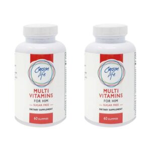 Version 1.0.0 Frasco de gomitas multivitamínicas Carson Life para hombre