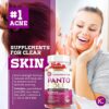 Frasco de gomitas para piel grasa y acné Panto Gold