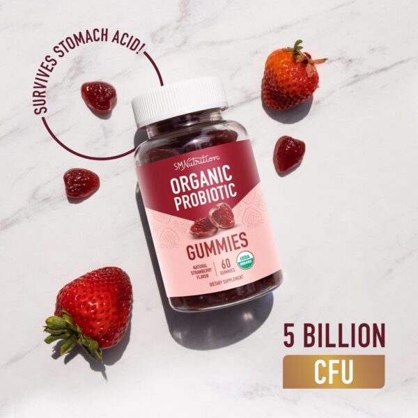 Frasco gomitas probióticas SMNutrition para salud digestiva