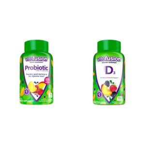 Version 1.0.0 Frasco gomitas probióticas vitafusion sabores frambuesa durazno mango