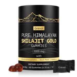 Version 1.0.0 Frasco gomitas Shilajit Himalayan Grevol Grado Oro 60 piezas