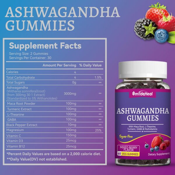 Frasco de gomitas SmildeHeal para alivio del estrés