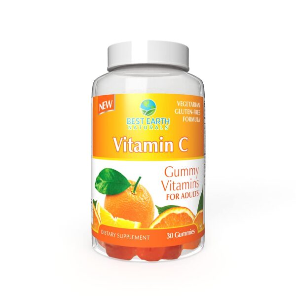 Frasco de gomitas vitamina C Best Earth Naturals 30 unidades