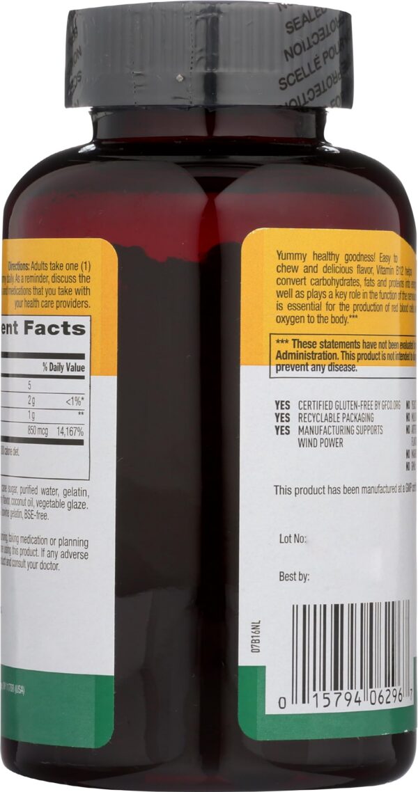 Frasco gomitas Vitaminas B12 Country Life vista lateral