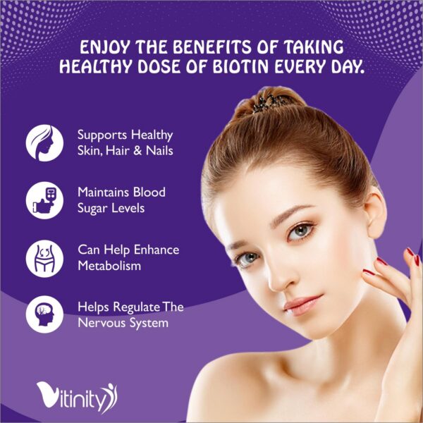 Frasco y gomitas VITINITY Biotina 10000 mcg