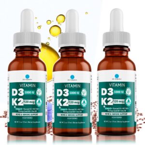 Frasco de gotas de vitamina D3 y K2 Dr. Robaina