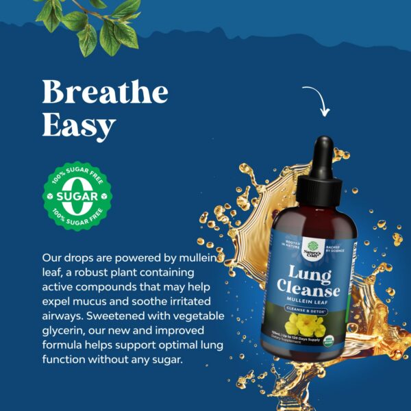 Frasco de gotas de gordolobo para detox pulmonar